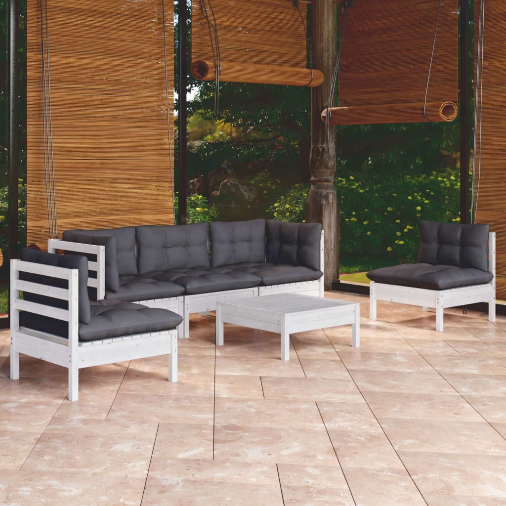 8720286860502_m_en_hd_1 vidaXL 6 Piece Garden Lounge Set with Cushions Solid Pinewood - Image 1