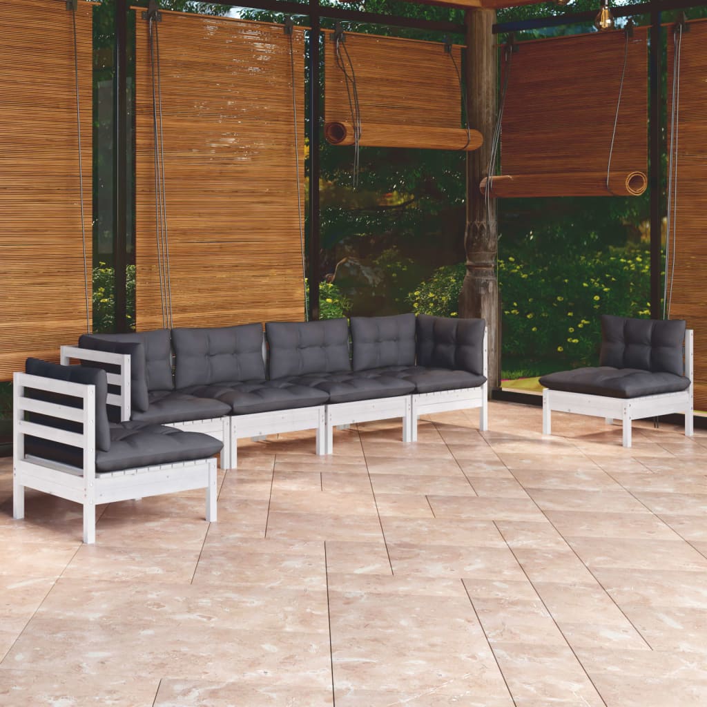 8720286860564_m_en_hd_1 vidaXL 6 Piece Garden Lounge Set with Cushions Solid Pinewood - Image 1