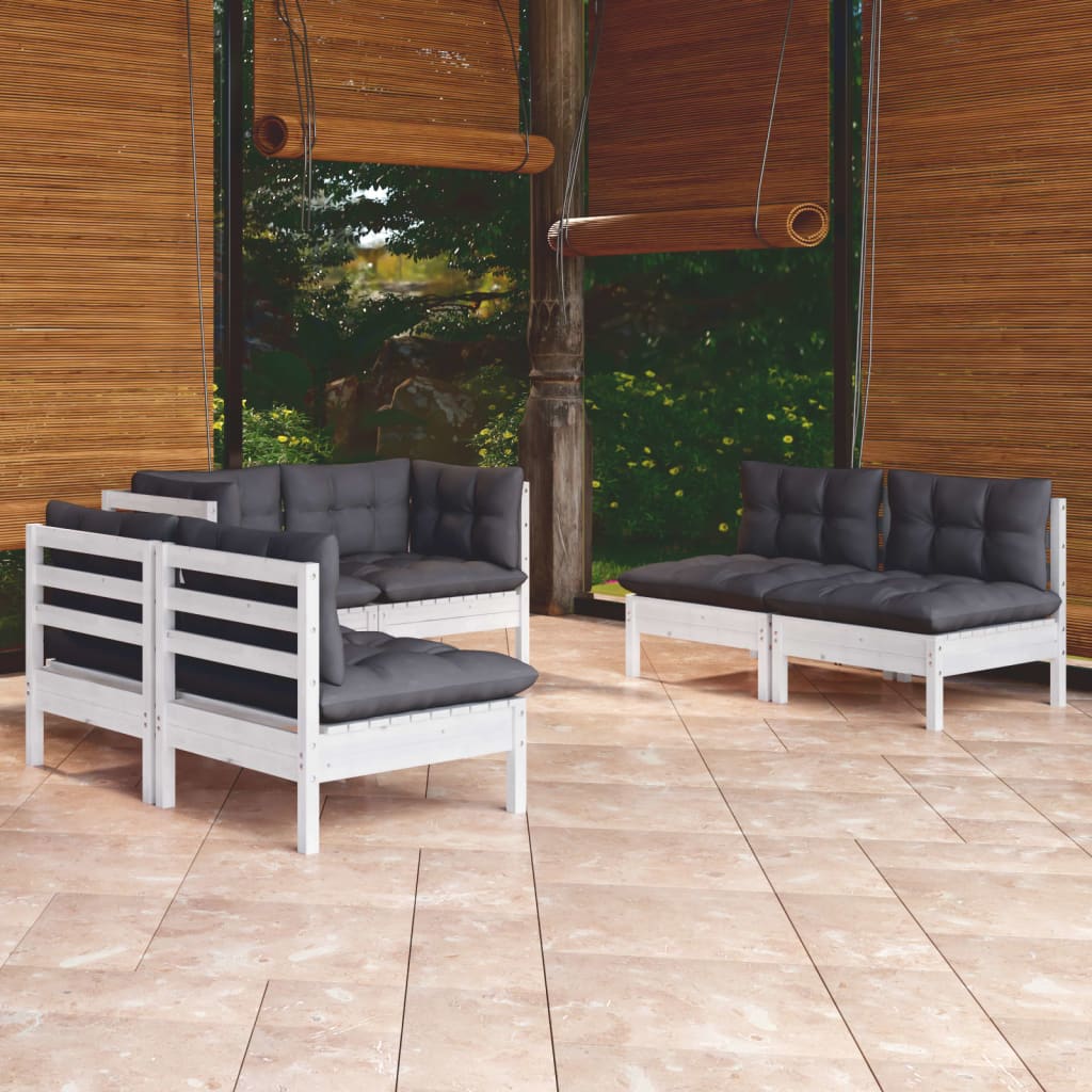 8720286860687_m_en_hd_1 vidaXL 6 Piece Garden Lounge Set with Cushions Solid Pinewood - Image 1