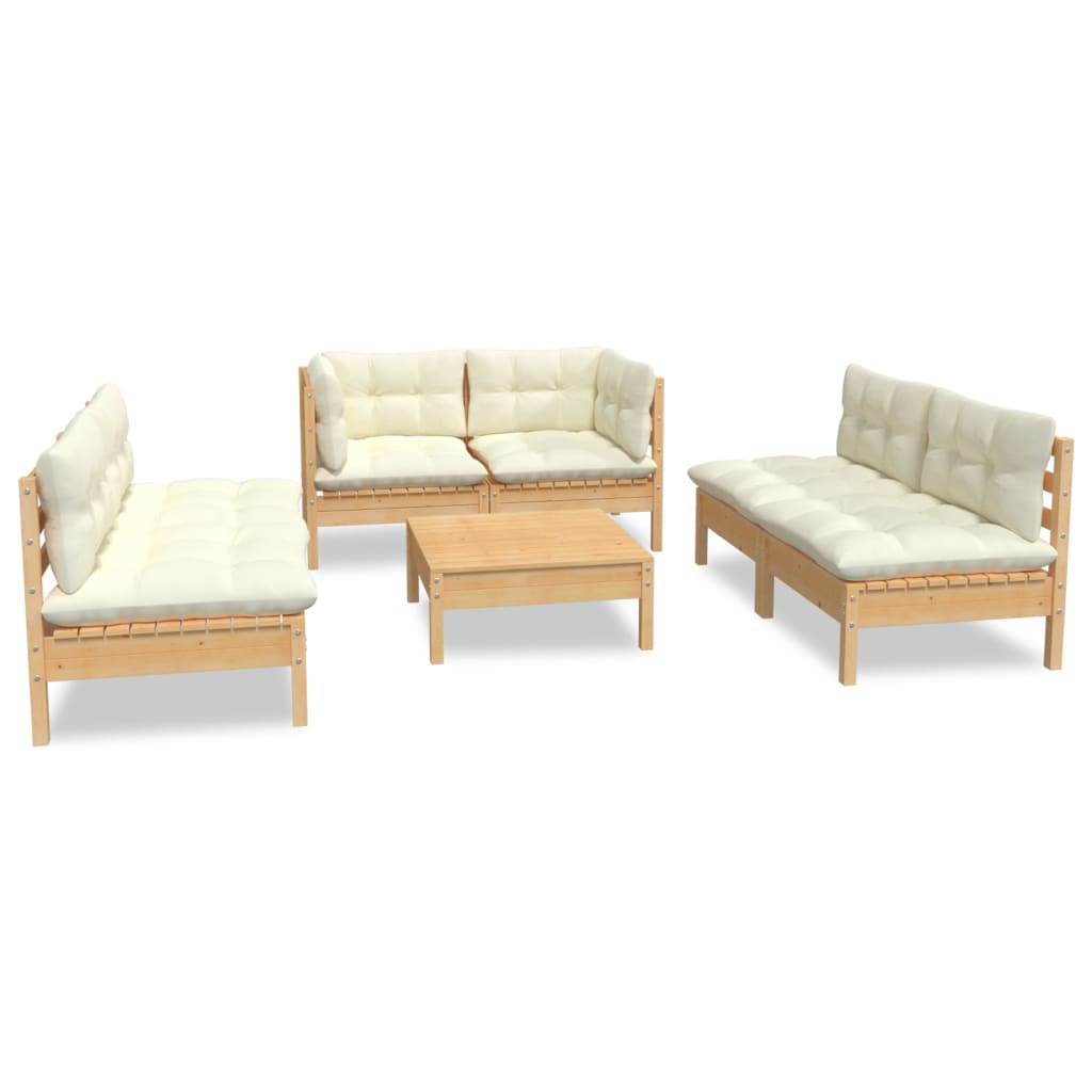8720286860731_a_en_hd_1 vidaXL 7 Piece Garden Lounge Set with Cream Cushions Solid Pinewood - Image 2