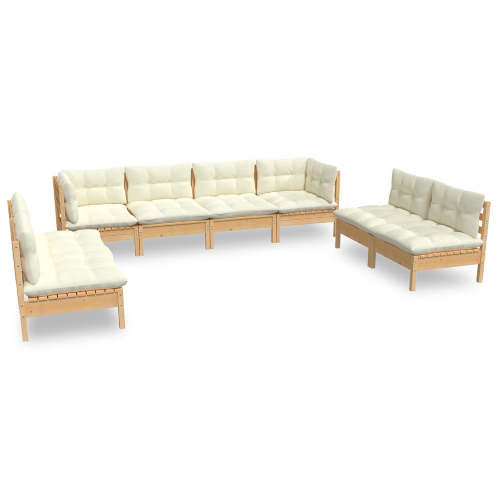 8720286860915_a_en_hd_1 vidaXL 8 Piece Garden Lounge Set with Cream Cushions Solid Pinewood - Image 2