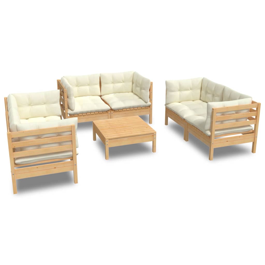 8720286861097_a_en_hd_1 vidaXL 7 Piece Garden Lounge Set with Cream Cushions Solid Pinewood - Image 2