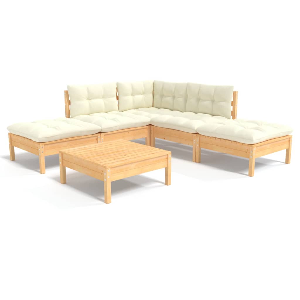 8720286861752_a_en_hd_1 vidaXL 6 Piece Garden Lounge Set with Cream Cushions Pinewood - Image 2