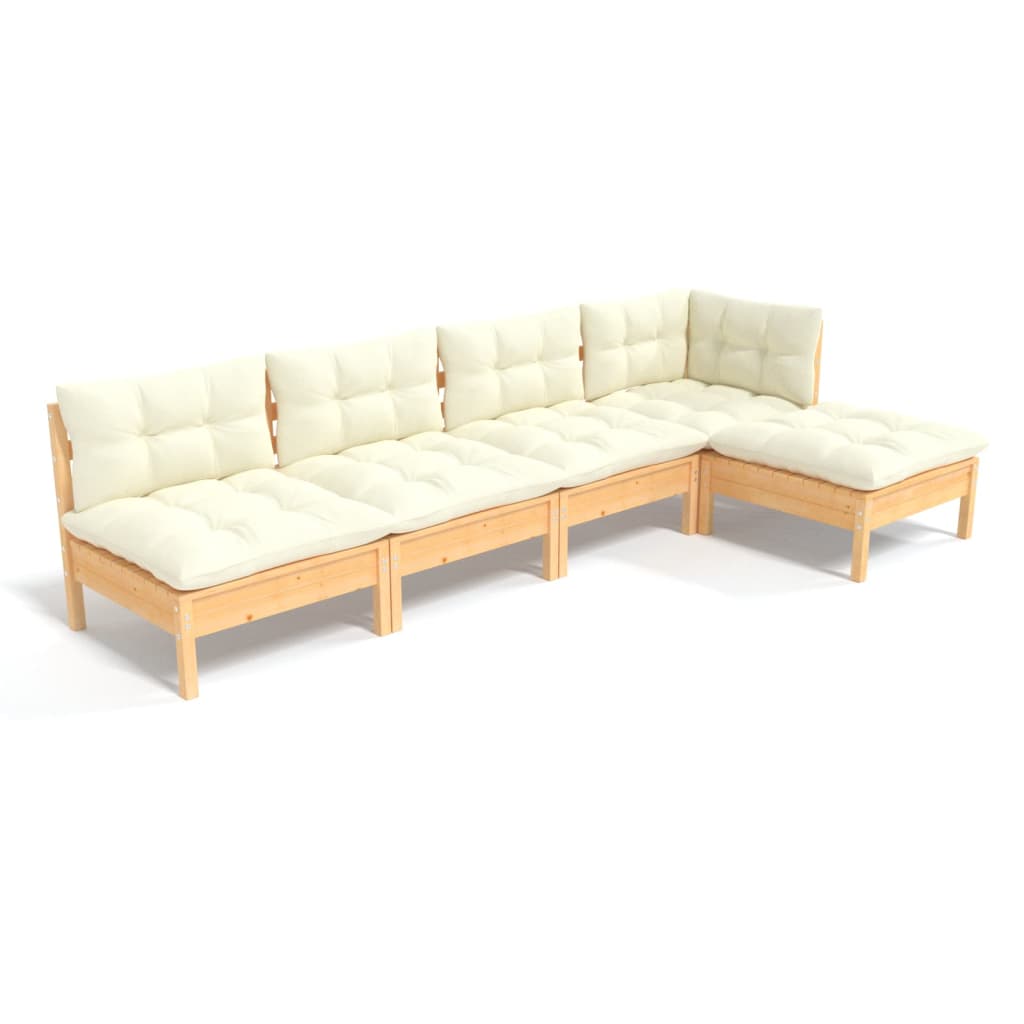 8720286861936_a_en_hd_1 vidaXL 5 Piece Garden Lounge Set with Cream Cushions Pinewood - Image 2