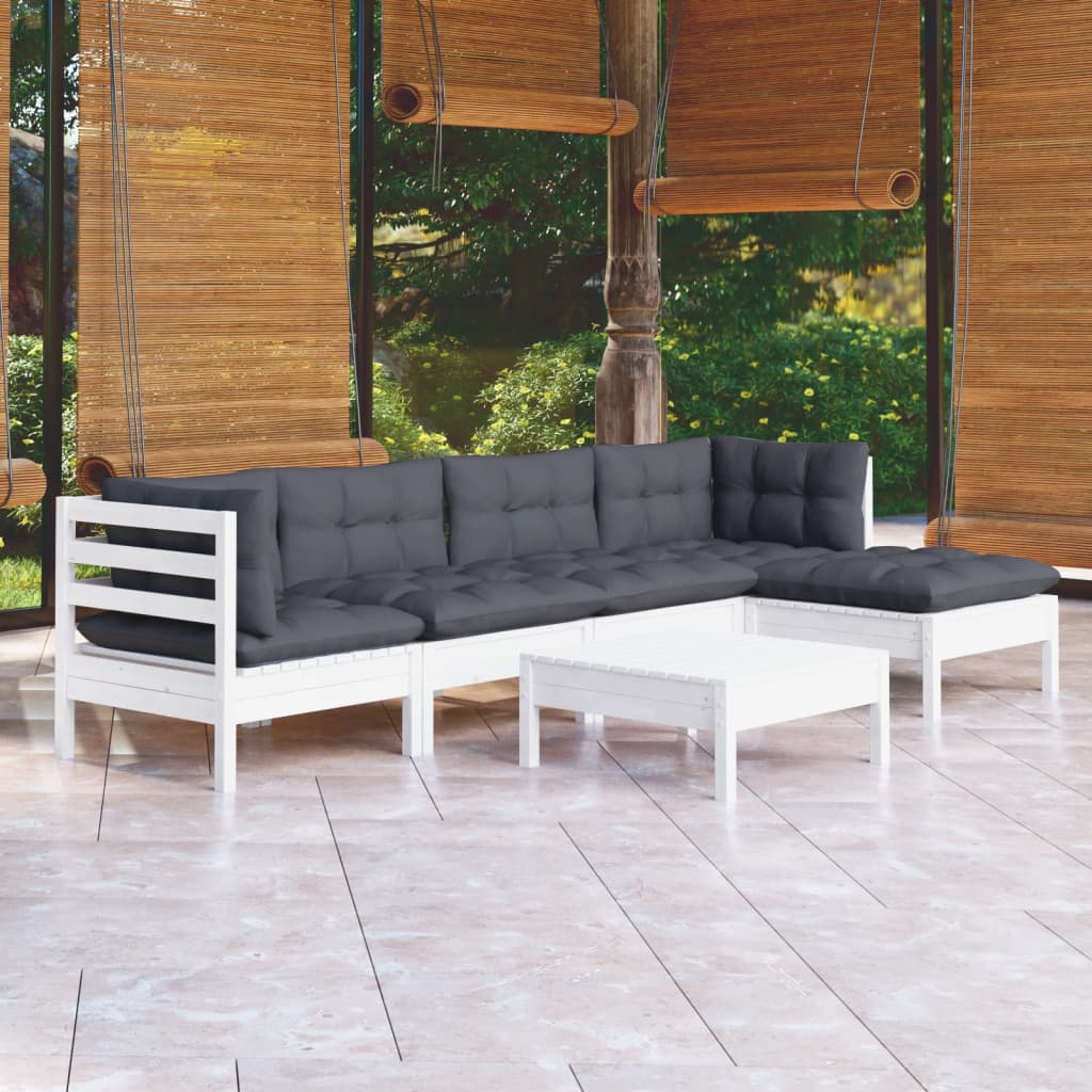 8720286862247_m_en_hd_1 vidaXL 6 Piece Garden Lounge Set with Cushions White Pinewood - Image 1