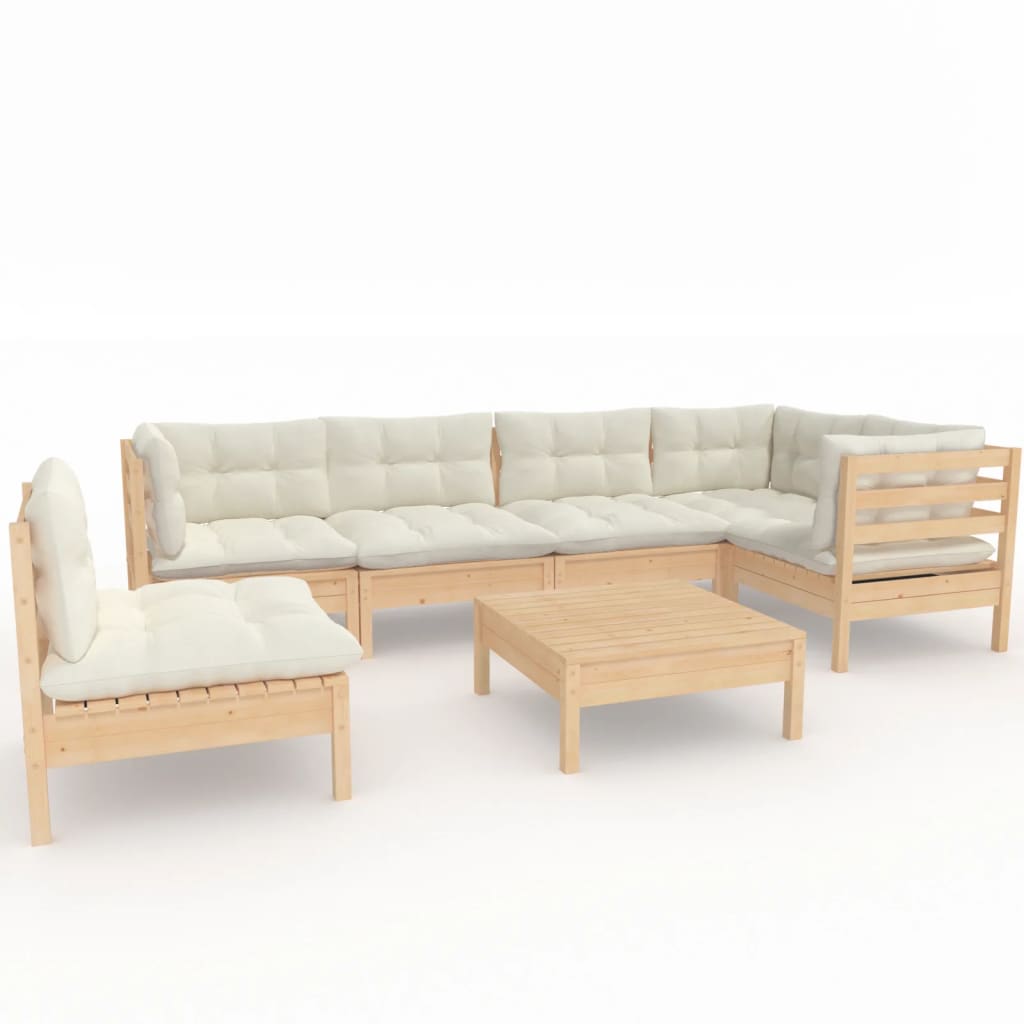 8720286862834_a_en_hd_1 vidaXL 7 Piece Garden Lounge Set with Cream Cushions Pinewood - Image 2