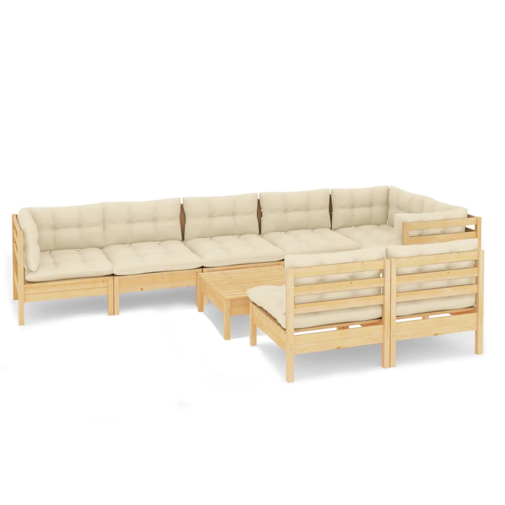 8720286863190_a_en_hd_1 vidaXL 9 Piece Garden Lounge Set with Cream Cushions Solid Pinewood - Image 2