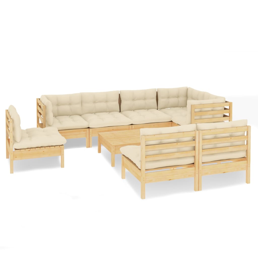 8720286863312_a_en_hd_1 vidaXL 9 Piece Garden Lounge Set with Cream Cushions Solid Pinewood - Image 2