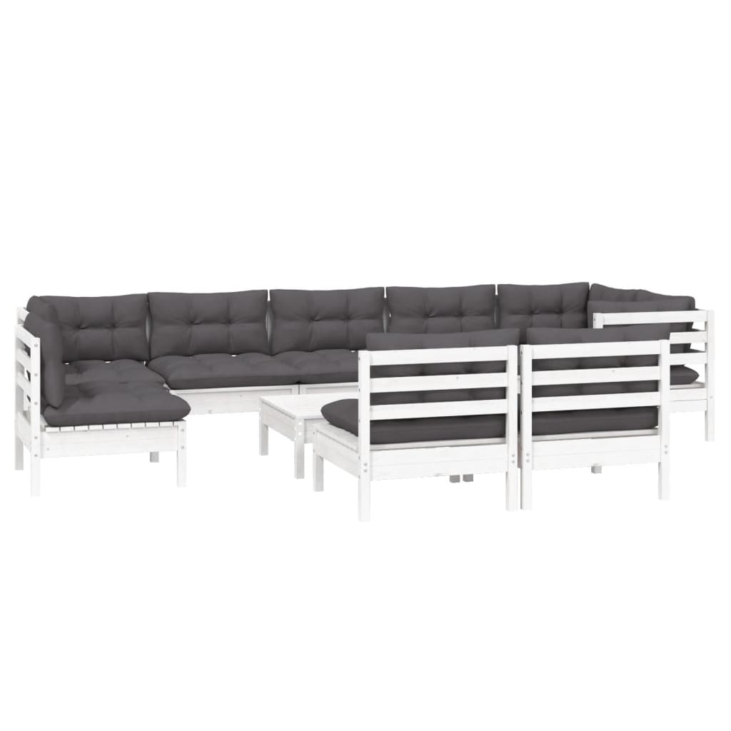 8720286863442_g_en_hd_1 vidaXL 10 Piece Garden Lounge Set with Cushions White Solid Pinewood - Image 3