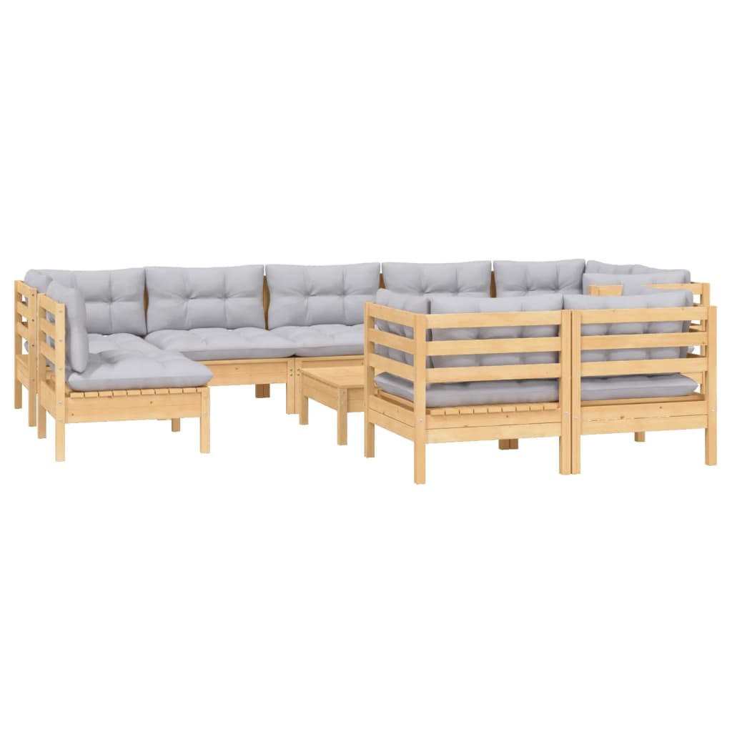 8720286863909_g_en_hd_1 vidaXL 10 Piece Garden Lounge Set with Grey Cushions Solid Pinewood - Image 3
