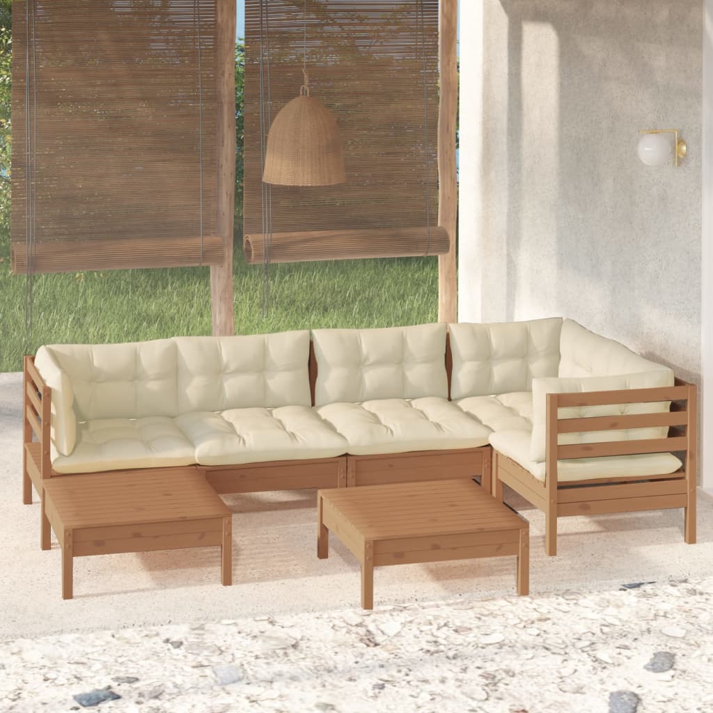 8720286864067_m_en_hd_1 vidaXL 7 Piece Garden Lounge Set with Cushions Honey Brown Pinewood - Image 1