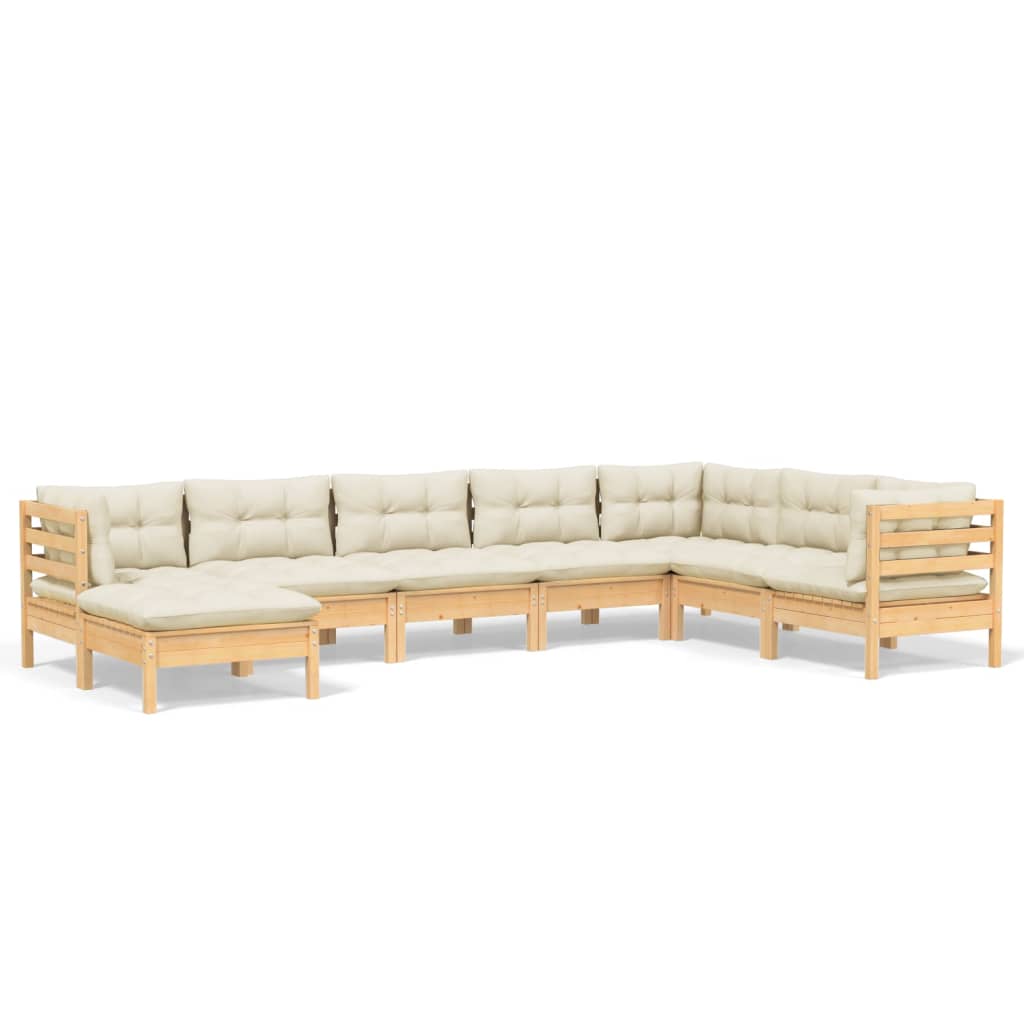8720286864333_a_en_hd_1 vidaXL 8 Piece Garden Lounge Set with Cream Cushions Solid Pinewood - Image 2