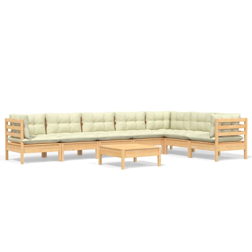 8720286864753_a_en_hd_1 vidaXL 8 Piece Garden Lounge Set with Cream Cushions Solid Pinewood - Image 2