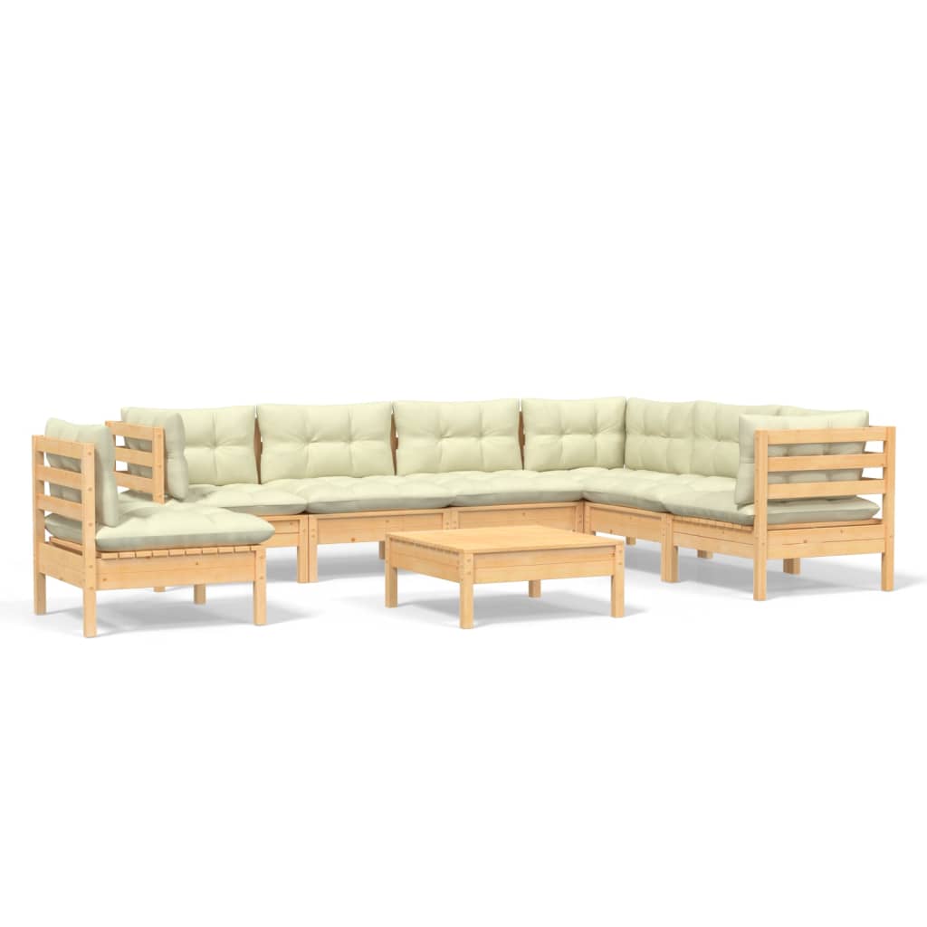 8720286864999_a_en_hd_1 vidaXL 8 Piece Garden Lounge Set with Cream Cushions Solid Pinewood - Image 2