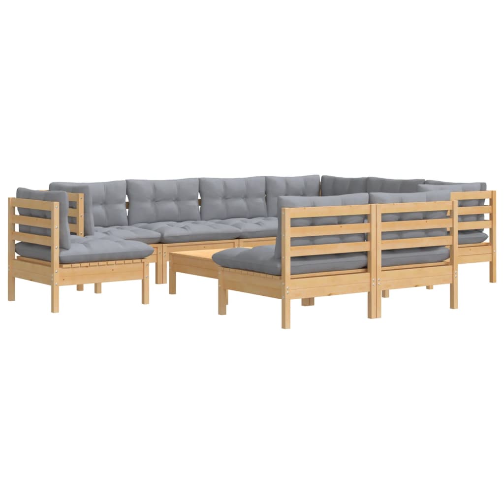 8720286865224_g_en_hd_1 vidaXL 10 Piece Garden Lounge Set with Grey Cushions Solid Pinewood - Image 3