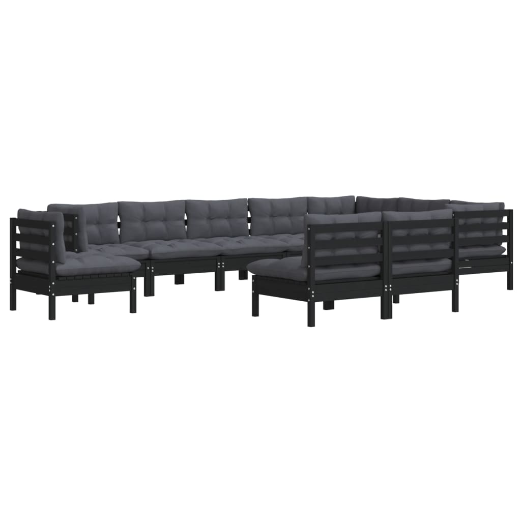 8720286865330_g_en_hd_1 vidaXL 10 Piece Garden Lounge Set with Cushions Black Solid Pinewood - Image 3