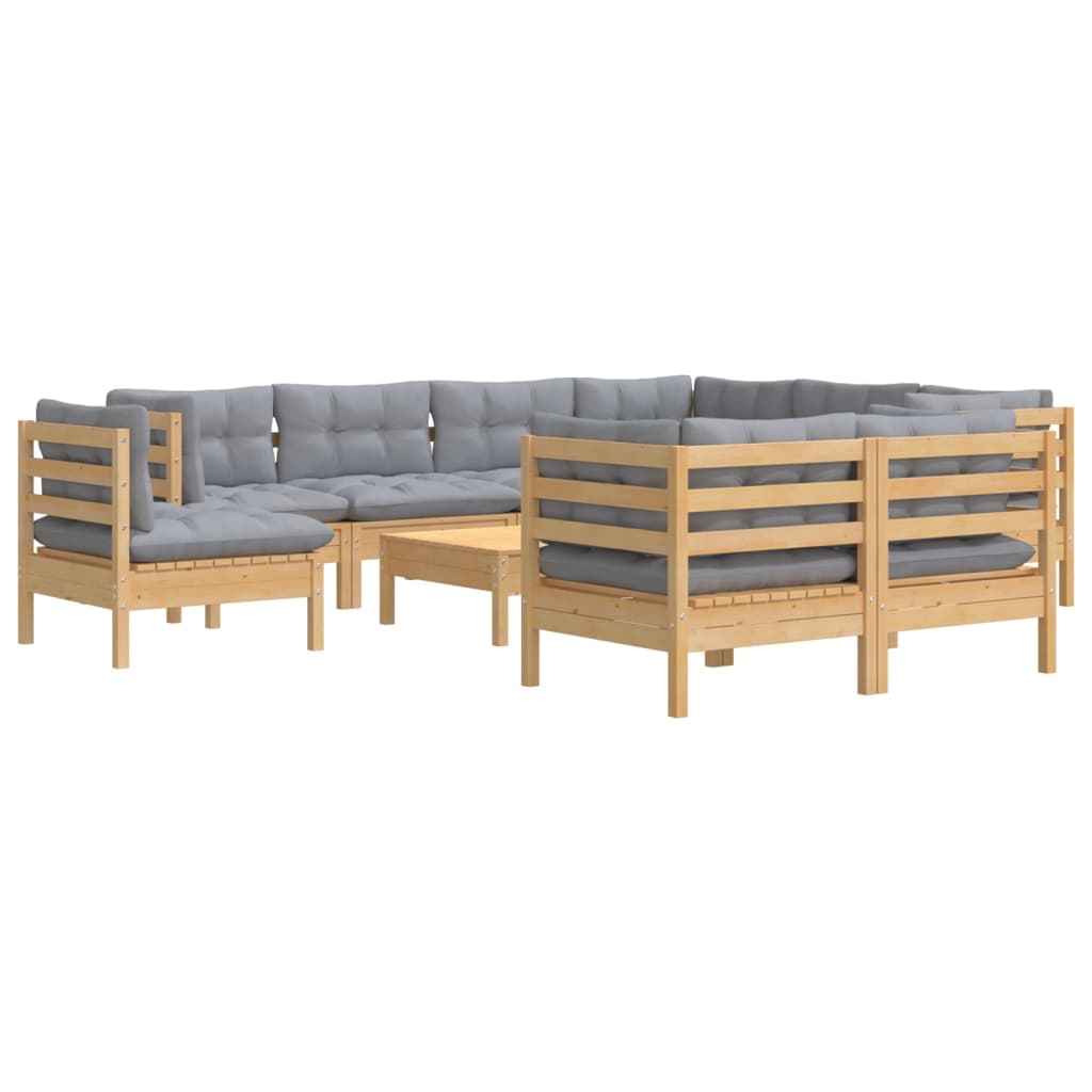 8720286865460_g_en_hd_1 vidaXL 10 Piece Garden Lounge Set with Grey Cushions Solid Pinewood - Image 3
