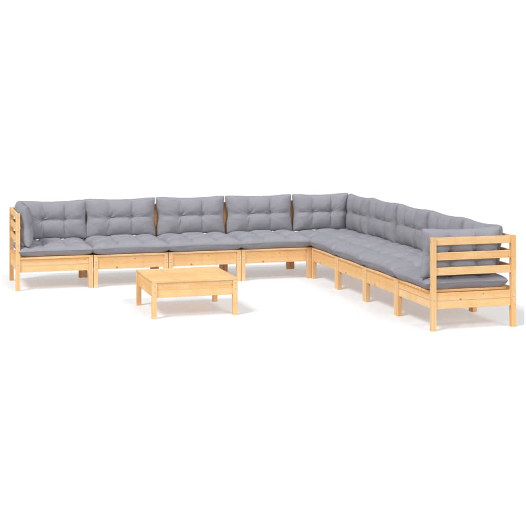 8720286865941_a_en_hd_1 vidaXL 10 Piece Garden Lounge Set with Grey Cushions Solid Pinewood - Image 2