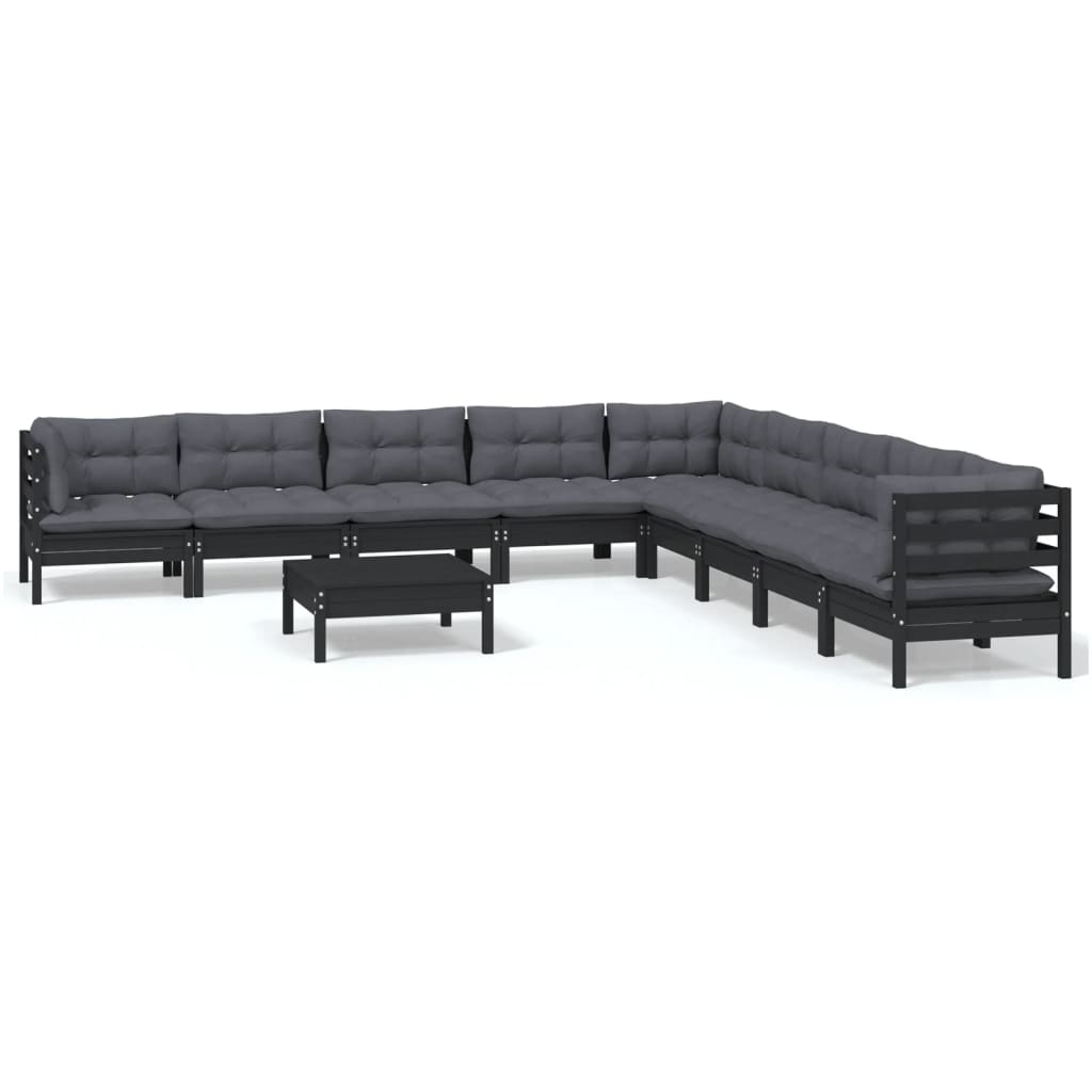 8720286865996_a_en_hd_1 vidaXL 10 Piece Garden Lounge Set with Cushions Black Solid Pinewood - Image 2