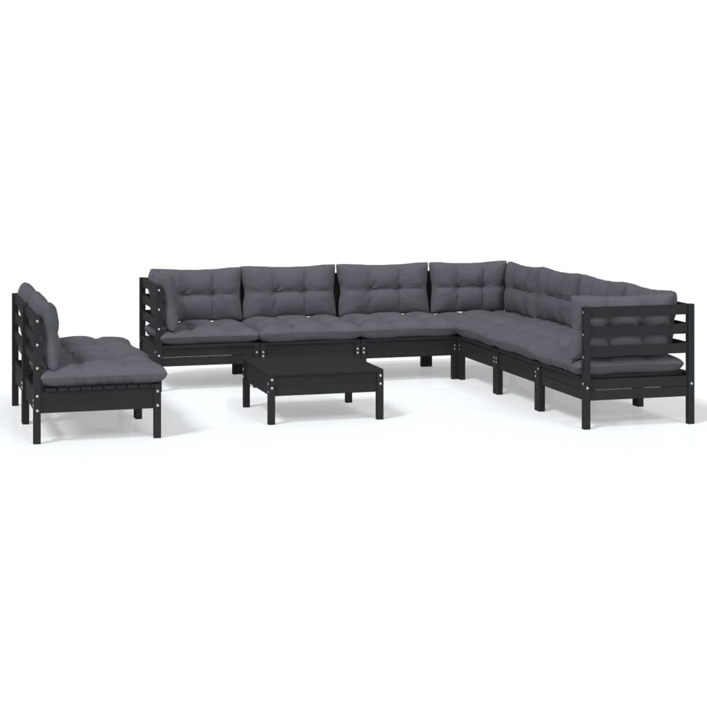 8720286866115_a_en_hd_1 vidaXL 10 Piece Garden Lounge Set with Cushions Black Solid Pinewood - Image 2