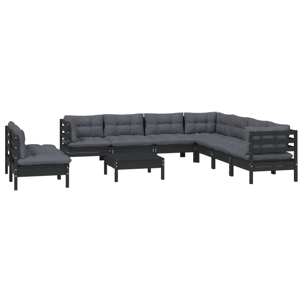 8720286866115_g_en_hd_1 vidaXL 10 Piece Garden Lounge Set with Cushions Black Solid Pinewood - Image 3
