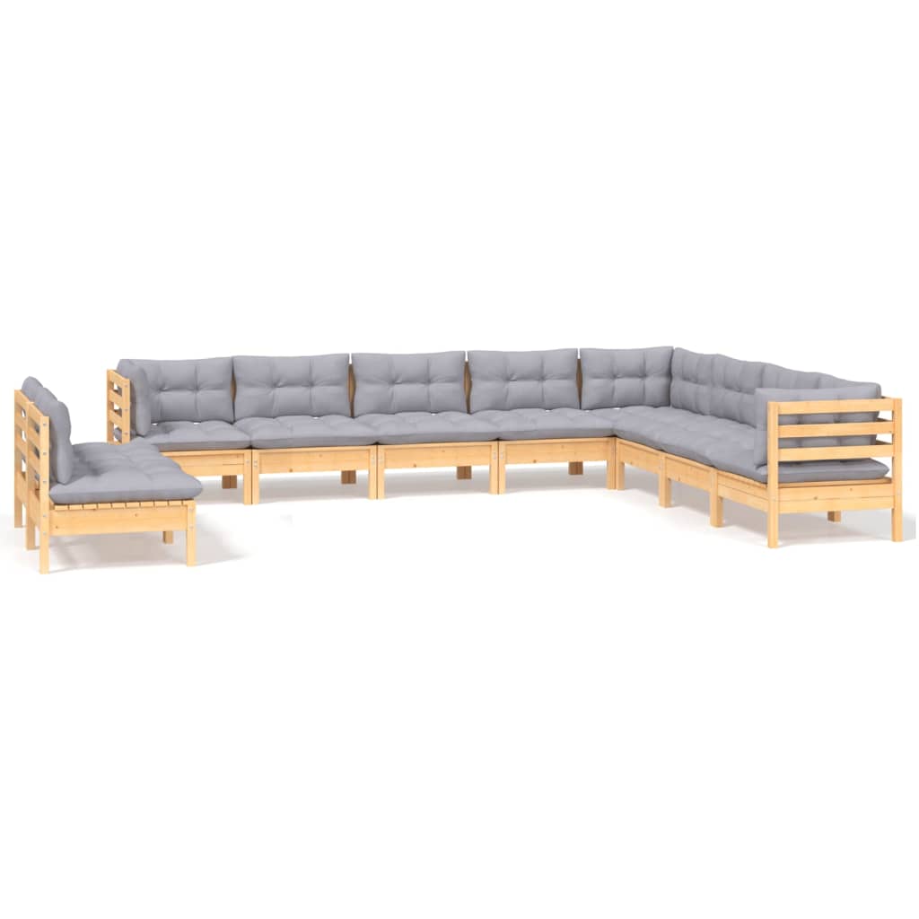 8720286866122_a_en_hd_1 vidaXL 10 Piece Garden Lounge Set with Grey Cushions Solid Pinewood - Image 2
