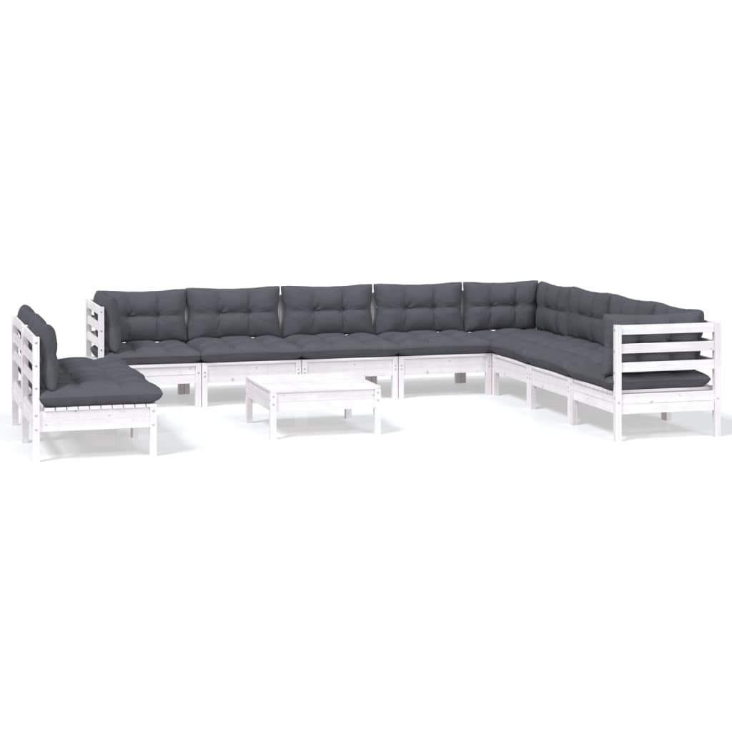 8720286866207_a_en_hd_1 vidaXL 11 Piece Garden Lounge Set with Cushions White Solid Pinewood - Image 2