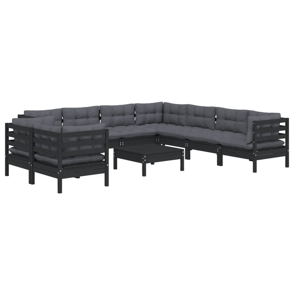 8720286866832_g_en_hd_1 vidaXL 10 Piece Garden Lounge Set with Cushions Black Solid Pinewood - Image 3
