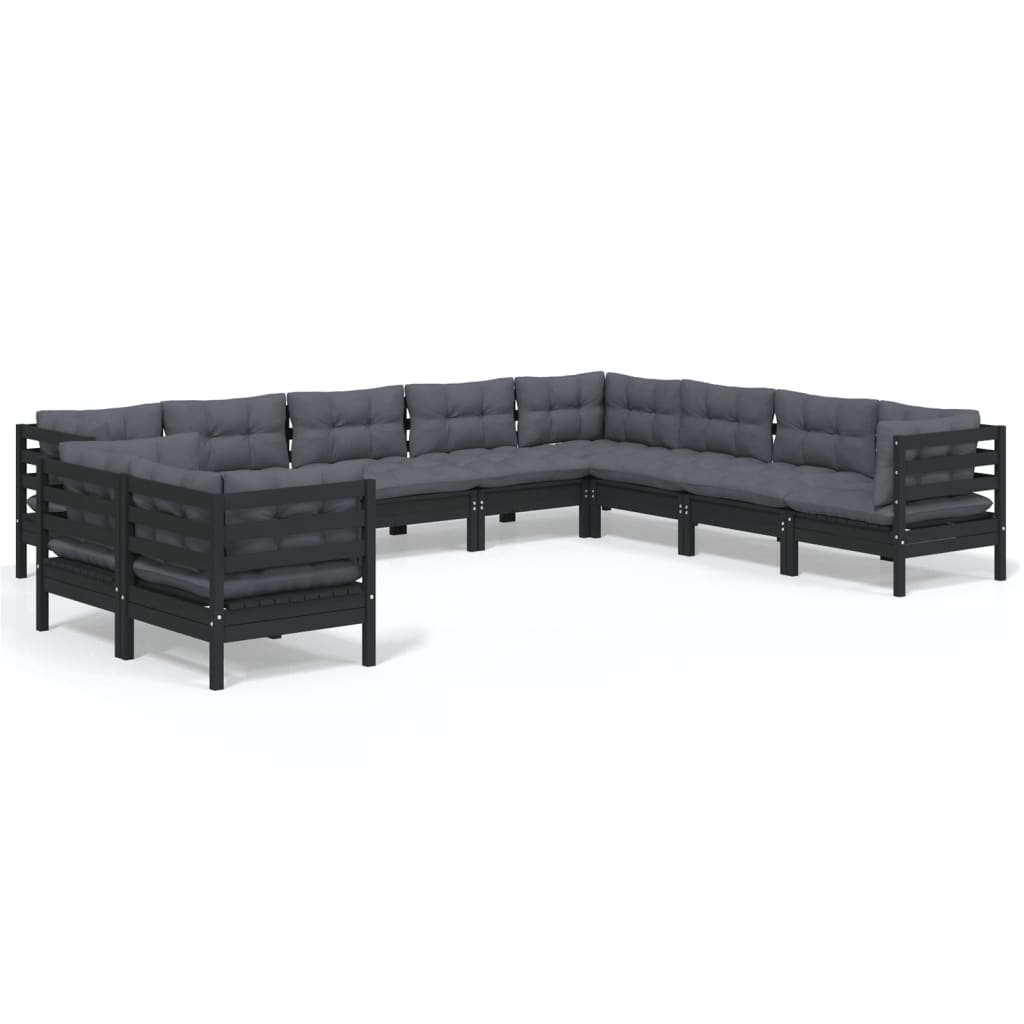 8720286866894_a_en_hd_1 vidaXL 10 Piece Garden Lounge Set with Cushions Black Solid Pinewood - Image 2