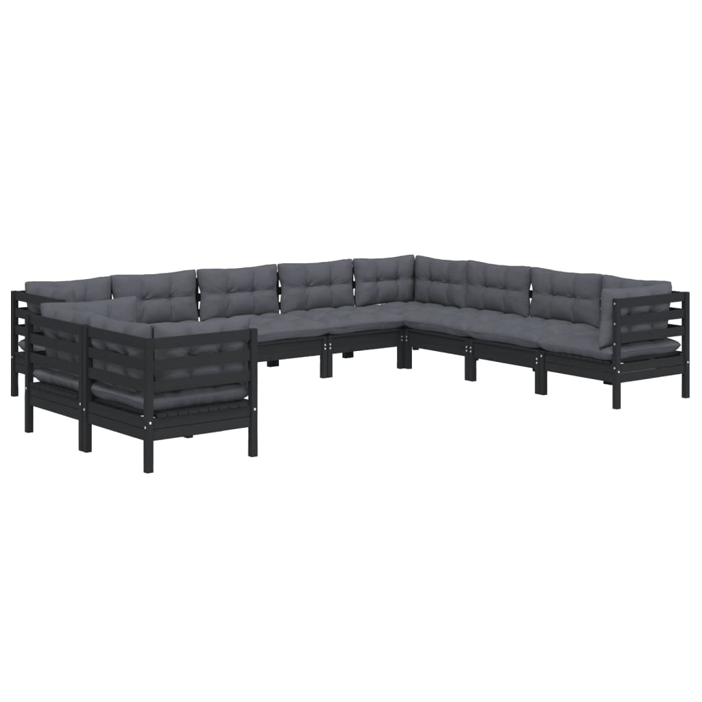 8720286866894_g_en_hd_1 vidaXL 10 Piece Garden Lounge Set with Cushions Black Solid Pinewood - Image 3