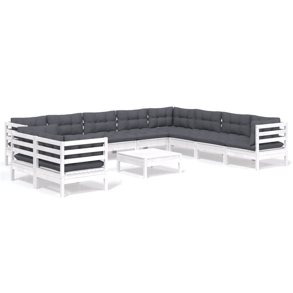 8720286866924_a_en_hd_1 vidaXL 11 Piece Garden Lounge Set with Cushions White Solid Pinewood - Image 2