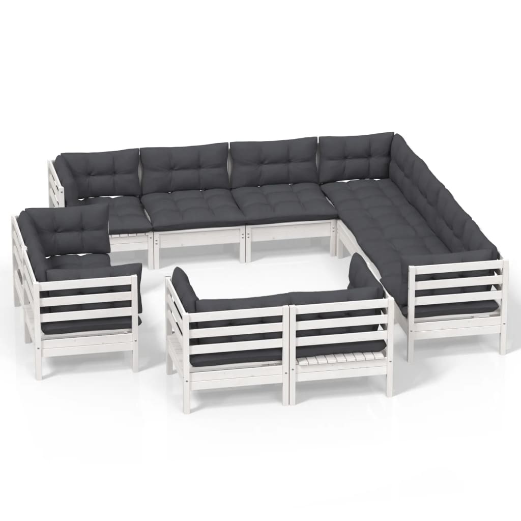 8720286867105_a_en_hd_1 vidaXL 11 Piece Garden Lounge Set with Cushions White Solid Pinewood - Image 2