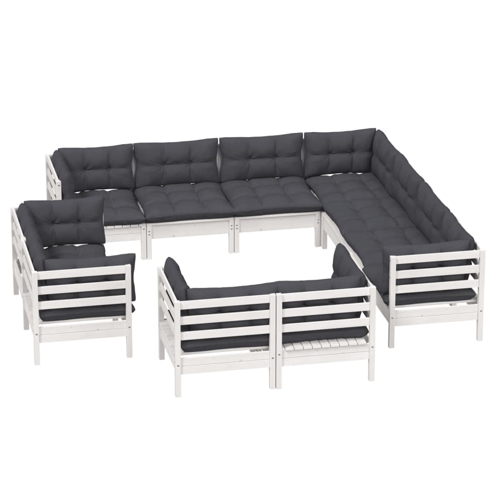 8720286867105_g_en_hd_1 vidaXL 11 Piece Garden Lounge Set with Cushions White Solid Pinewood - Image 3
