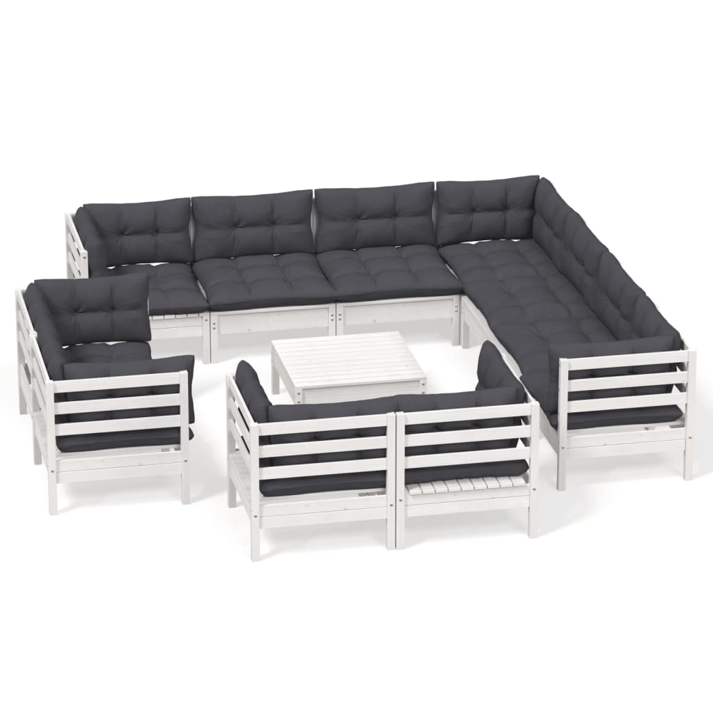 8720286867167_a_en_hd_1 vidaXL 12 Piece Garden Lounge Set with Cushions White Solid Pinewood - Image 2