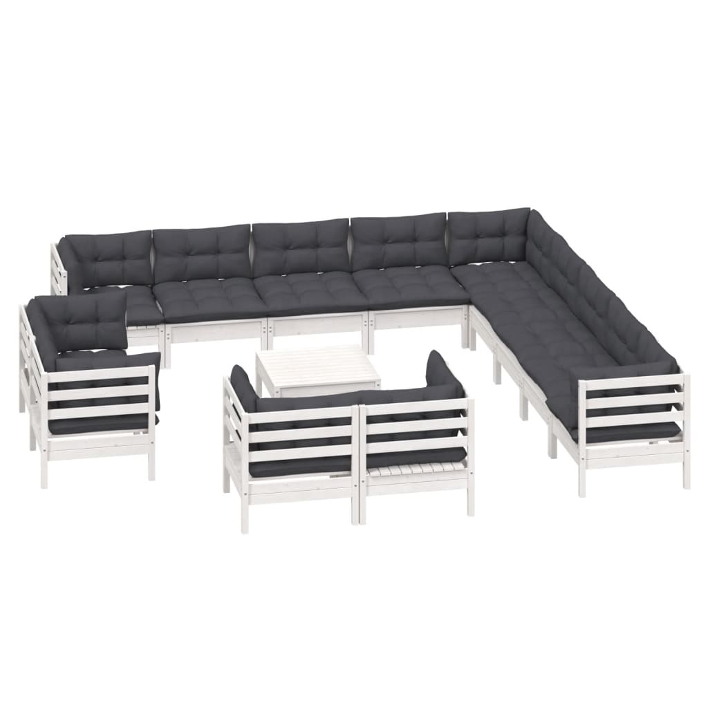 8720286867402_g_en_hd_1 vidaXL 14 Piece Garden Lounge Set with Cushions White Solid Pinewood - Image 3