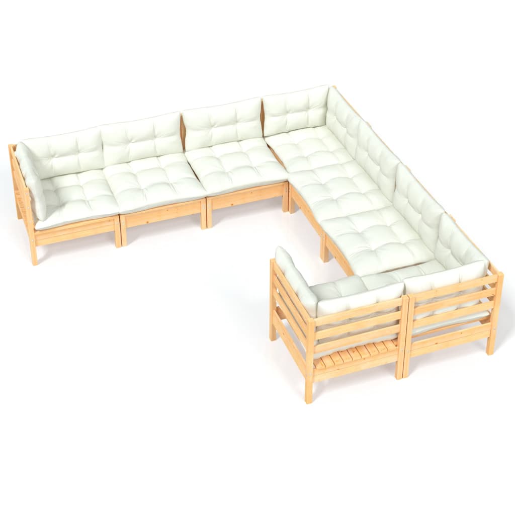 8720286867457_a_en_hd_1 vidaXL 8 Piece Garden Lounge Set with Cream Cushions Solid Pinewood - Image 2