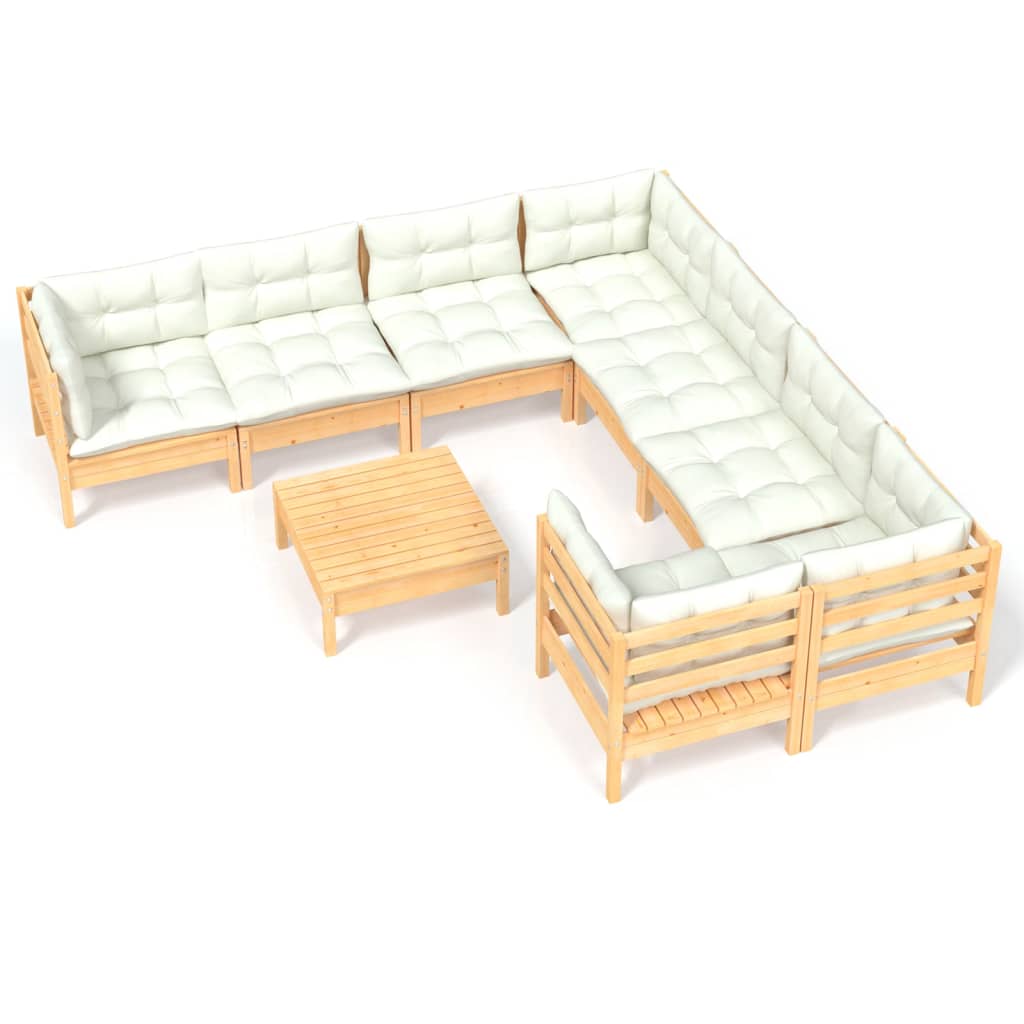8720286867518_a_en_hd_1 vidaXL 9 Piece Garden Lounge Set with Cream Cushions Pinewood - Image 2