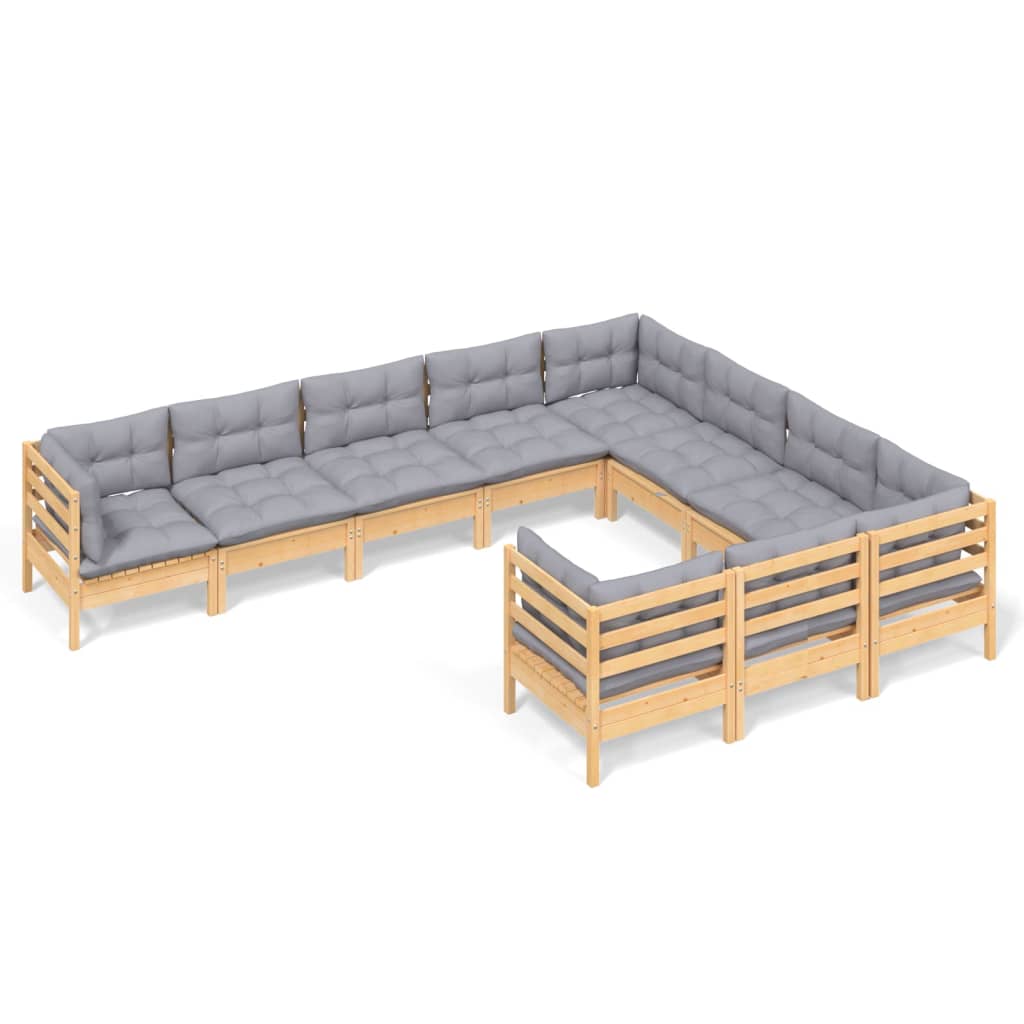8720286867686_a_en_hd_1 vidaXL 10 Piece Garden Lounge Set with Grey Cushions Pinewood - Image 2