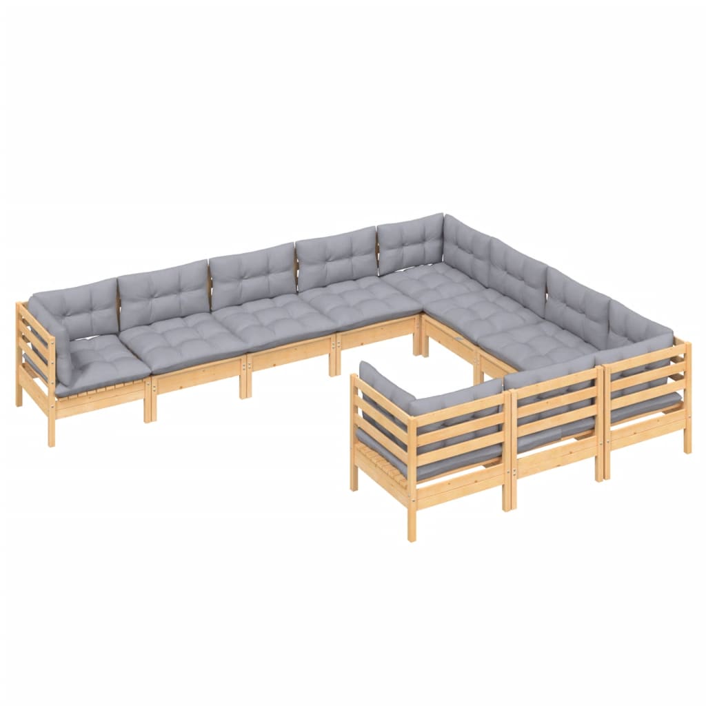8720286867686_g_en_hd_1 vidaXL 10 Piece Garden Lounge Set with Grey Cushions Pinewood - Image 3