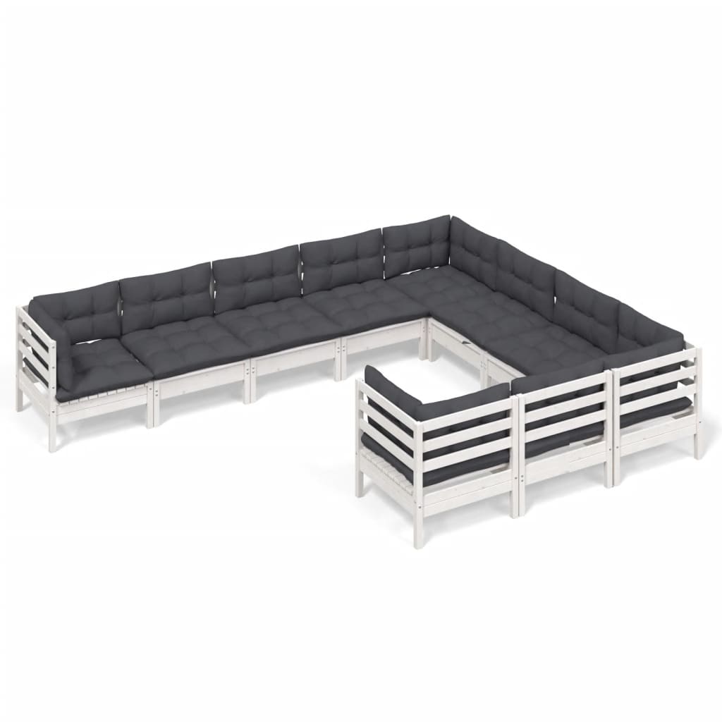 8720286867709_a_en_hd_1 vidaXL 10 Piece Garden Lounge Set with Cushions White Pinewood - Image 2