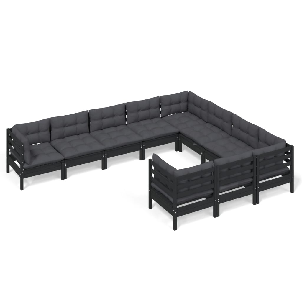 8720286867730_a_en_hd_1 vidaXL 10 Piece Garden Lounge Set with Cushions Black Pinewood - Image 2