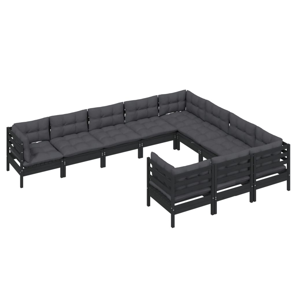 8720286867730_g_en_hd_1 vidaXL 10 Piece Garden Lounge Set with Cushions Black Pinewood - Image 3