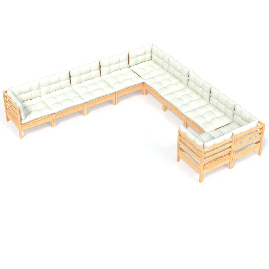 8720286867815_a_en_hd_1 vidaXL 10 Piece Garden Lounge Set with Cream Cushions Pinewood - Image 2