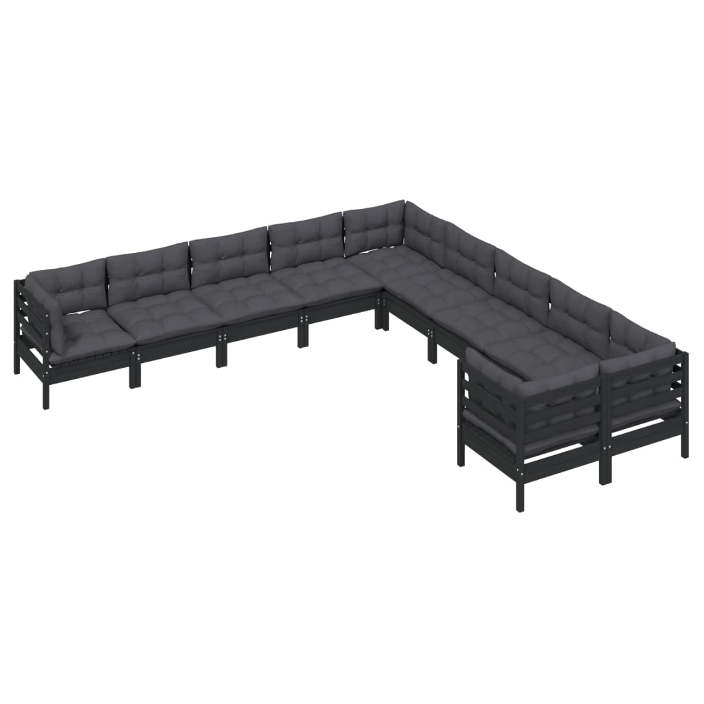 8720286867853_g_en_hd_1 vidaXL 10 Piece Garden Lounge Set with Cushions Black Pinewood - Image 3