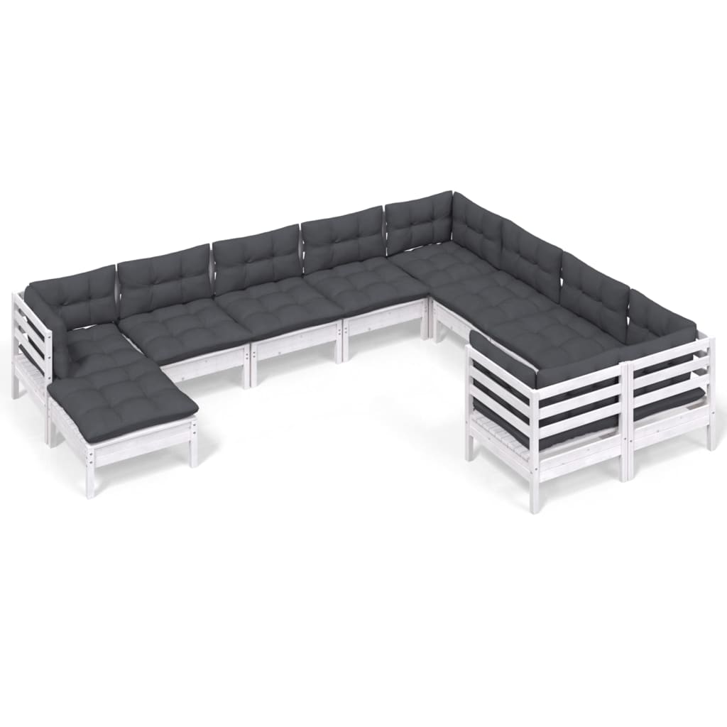 8720286868065_a_en_hd_1 vidaXL 10 Piece Garden Lounge Set with Cushions White Pinewood - Image 2