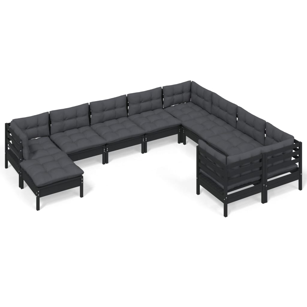 8720286868096_a_en_hd_1 vidaXL 10 Piece Garden Lounge Set with Cushions Black Pinewood - Image 2