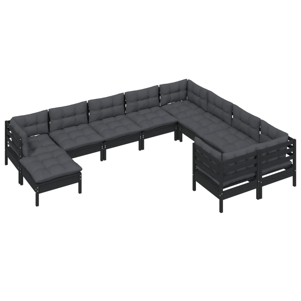 8720286868096_g_en_hd_1 vidaXL 10 Piece Garden Lounge Set with Cushions Black Pinewood - Image 3