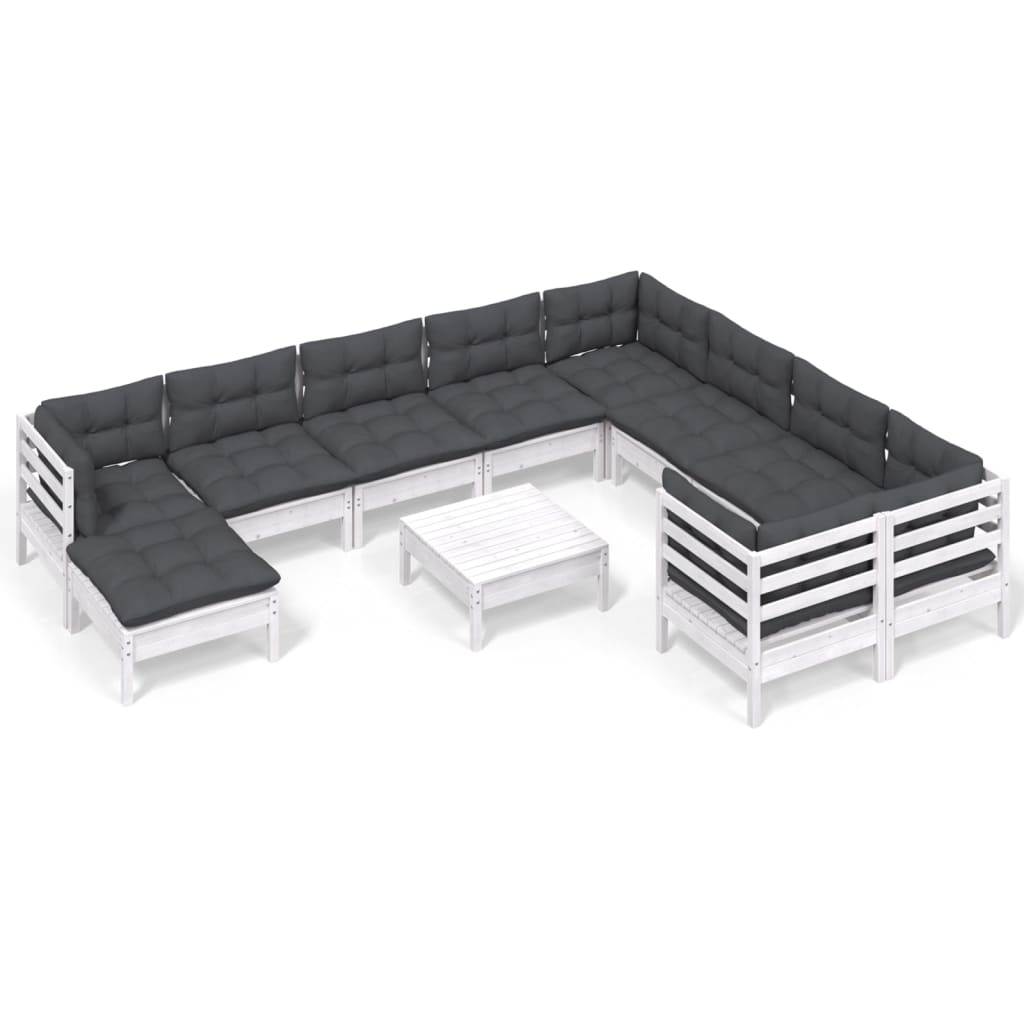 8720286868126_a_en_hd_1 vidaXL 11 Piece Garden Lounge Set with Cushions White Pinewood - Image 2