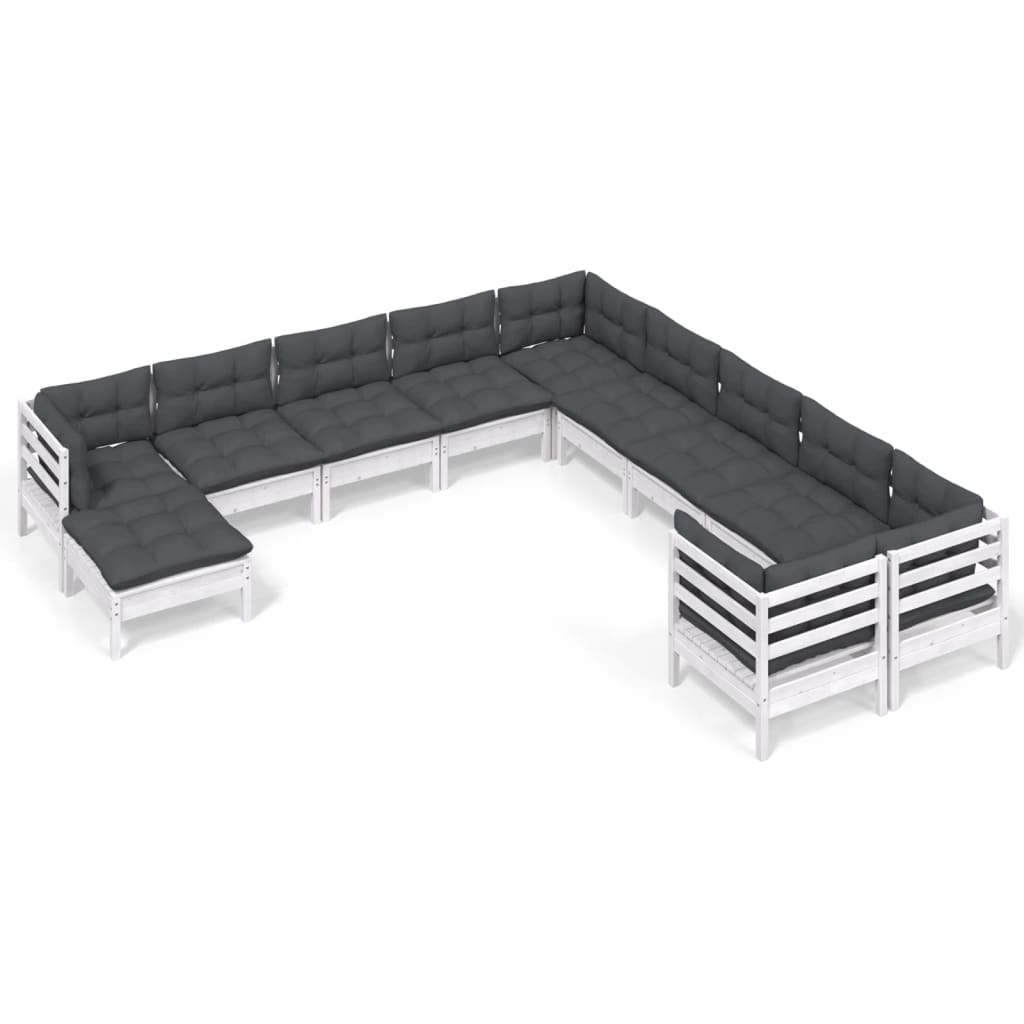 8720286868300_a_en_hd_1 vidaXL 11 Piece Garden Lounge Set with Cushions White Pinewood - Image 2