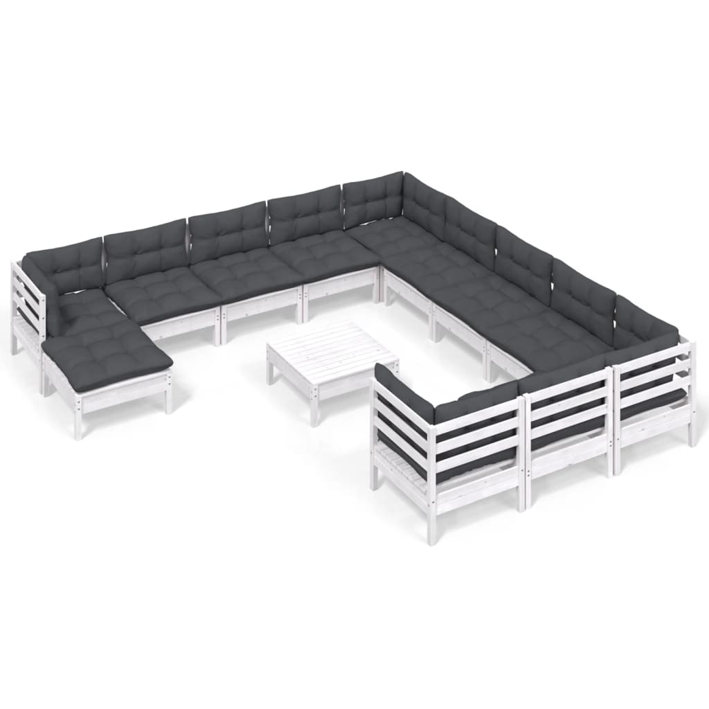 8720286868485_a_en_hd_1 vidaXL 13 Piece Garden Lounge Set with Cushions White Pinewood - Image 2